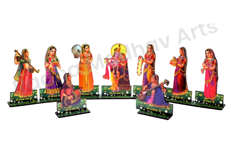Asth Sakhi Set (With Radha Krishna)